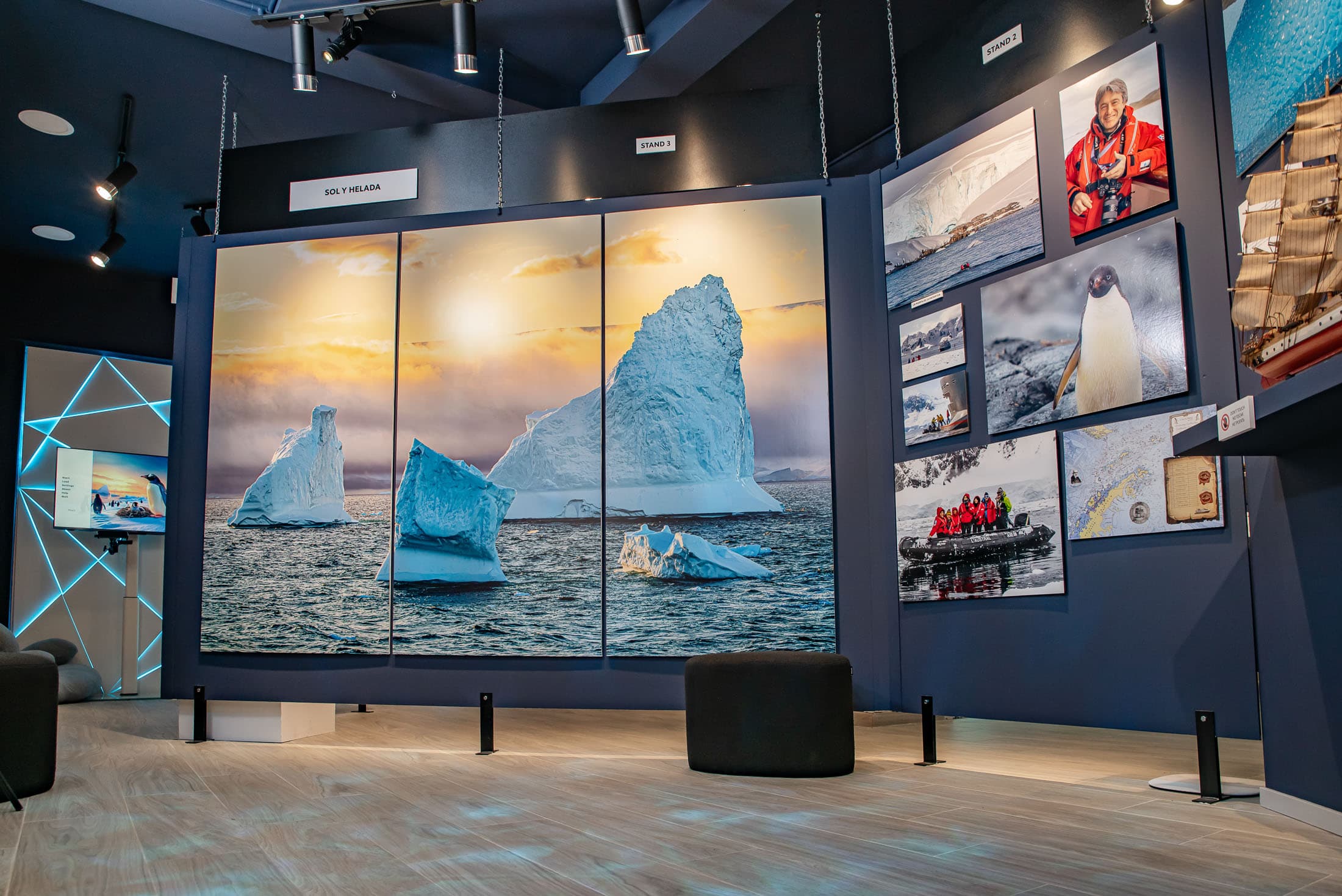 Foto-museo interactivo de la Antártida con realidad virtual